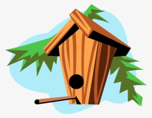 Vector Illustration Of Birdhouse Or Birdbox Nest Boxes - Illustration