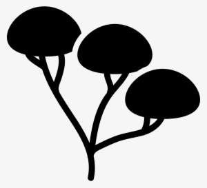 Tree Of Three Branches And Foliage Areas Vector - Arbol Con 3 Ramas