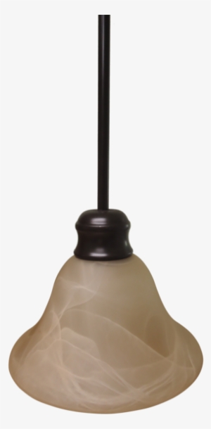 1-light Bar Pendant, Wide Sandstone Bell Glass - Lampshade