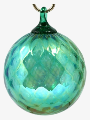 Glass Eye Studio Christmas Ornament Green Diamond Optic - Locket