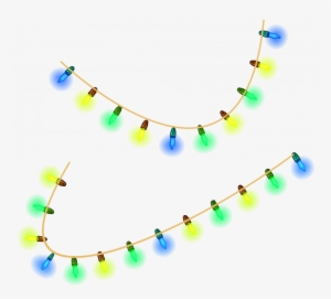 Transparent Christmas Lights Clipart - Cartoon Christmas Lights