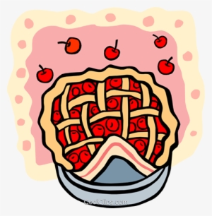 Cherry Pie Royalty Free Vector Clip Art Illustration - Cherry Pie
