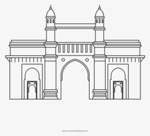 St Louis Arch Coloring Sheet Gateway Of India Coloring - Gateway Of India Line Art