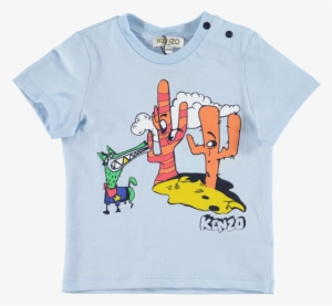 Picture Of Babies 'brandy' Cartoon Cactus Print T-shirt - T-shirt
