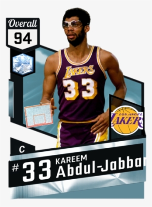 '83 Kareem Abdul-jabbar Myteam Diamond Card - Kyrie 2k17 Rating Card