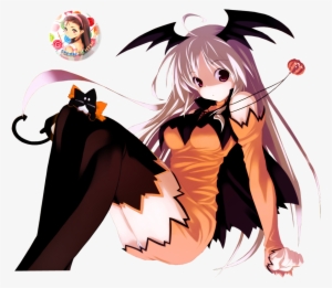 Halloween Anime Girl Render Hallowen Org Png Cute Neko - Anime Halloween
