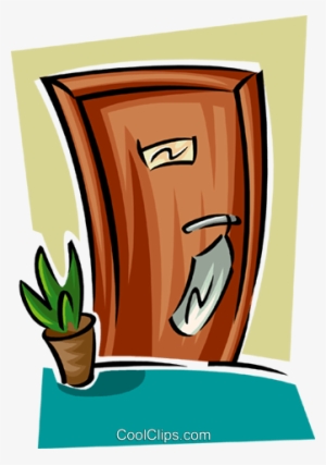 Hotel Room Door Royalty Free Vector Clip Art Illustration - Hotel Room Door Cartoon Png