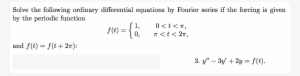 Solve The Following Ordinary Differential Equations - Number