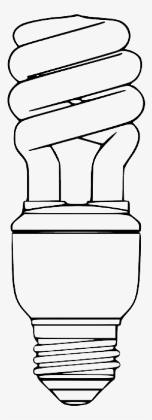Green, Icon, Outline, Drawing, Lamp, Silhouette - Compact Fluorescent Lamp Drawing