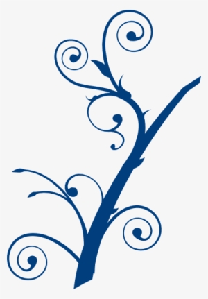 Blue Branch Swirl Svg Clip Arts 414 X 596 Px