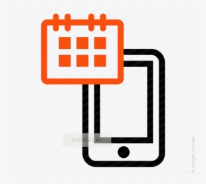 Vector Icon Of Mobile Phone Under Calendar Page - Mail Para Clientes Esocial