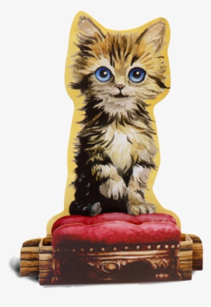Cat Fluffy Print Med - Illustration
