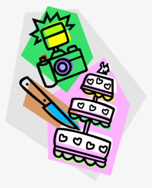 Vector Illustration Of Photographic Camera Takes Photography