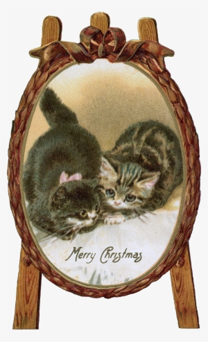 011 Kittens Frame Graphicsfairy - Christmas Greetings - Christmas Greetings // Clear