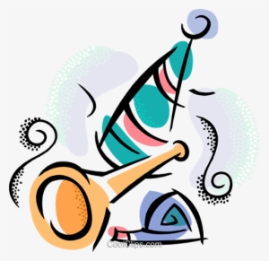 Party Hat And Noise Makers Royalty Free Vector Clip - Illustration