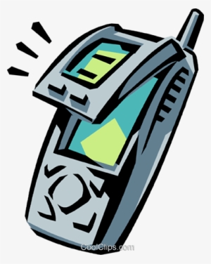 Cellular Telephone Royalty Free Vector Clip Art Illustration - Cell Phone Clip Art