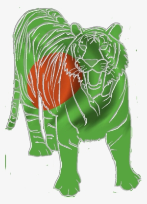 Bengal Tiger Bangladesh Flag - 557x760 PNG Download - PNGkit