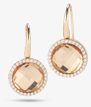 Roberto Coin Cocktail 18k Rose Gold Earrings With Diamonds