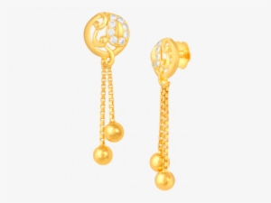 Signet Gold Earring - Latest Long Gold Earrings Design