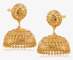 Gold Earrings Jhumka Design Nilanjan Arts 18k Gold - Earring