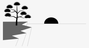 Drawing Sunset Computer Icons Silhouette Sunrise - Black And White Sunset Clipart