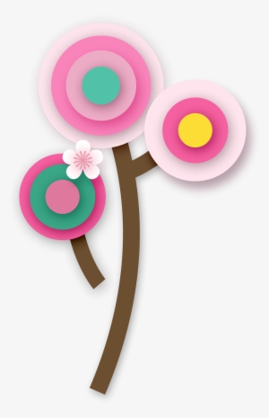 Hand Painted Cartoon Flat Flower Decoration Vector - Portable Network Graphics