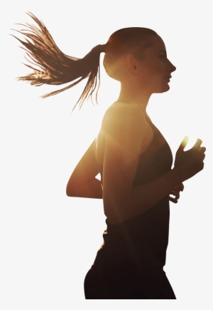 Illustration Of Running Path Behind The Woman Animated