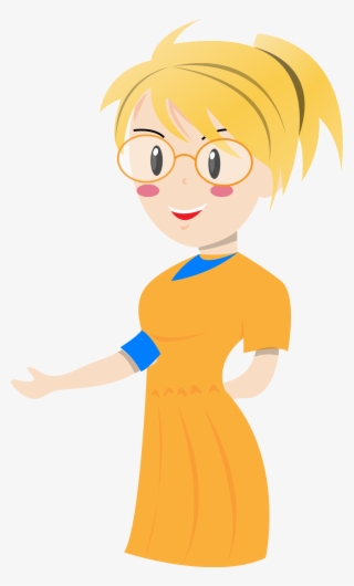Small - Blonde Teacher Clipart