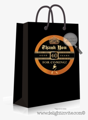 Johnnie Walker Black Label 40th Birthday Sticker Tag - Greeting Card