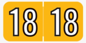 Yellow/black 18 Amerifle Year Labels Size 3/4h X - Label