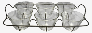 Pyrex 462 Custard Cup Clear Glass Set Of 6 With Wire