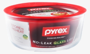 Pyrex No Leak Glass Storage Container With Lid, 7-cup,