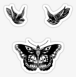 Harry Styles Bird And Butterfly Tattoos By Judymoy - Tatuaje De Harry Styles Mariposa