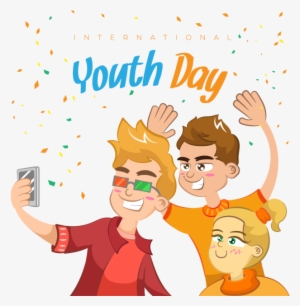 Feliz Dia Da Juventude Ao Fundo Pessoas Se Divertindo - Pessoas Divertindo Png