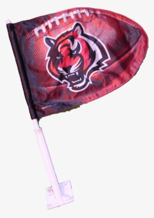 Bengals Car Flag - Cincinnati Bengals Carbon Fiber Design Deluxe Laser