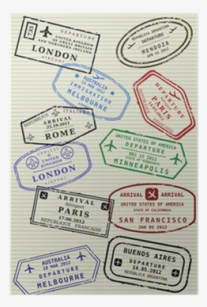 Passport Page With Travel Stamps - Travel Visa