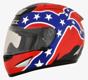 Afx Red Unisex Rebel Flag Motorcycle Full Face Riding - Face Shield Confederate Flag