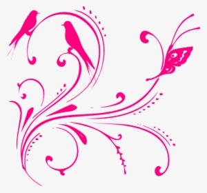 Design Clipart Pink - Pink Floral Vector Png