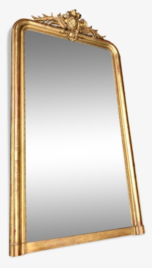 Large Golden Mirror With Gold Leaf 170x96 Cm - Mirror