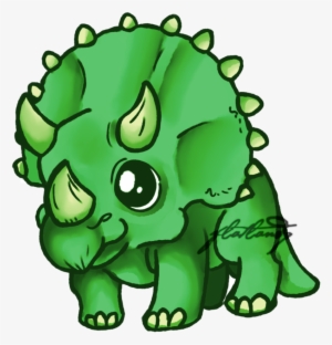 Triceratops By ~flatlandq On Deviantart Dinosaur Tattoos, - Triceratops Cute