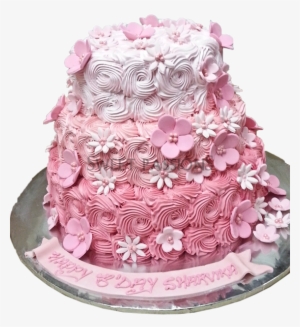 3 Tier Pink Swirls Cake - Sweet Passions Bakery