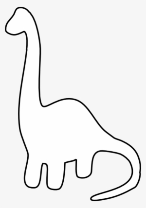 Brachiosaurus Outline 2 Clip Art At Clker - Cute Brachiosaurus Outline