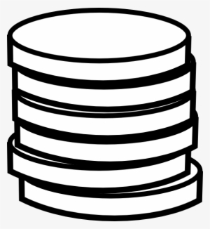 White Coins Clip Art At Clker Com Vector Clip Art Online - Coins Black And White