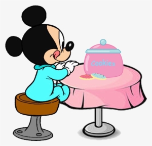 Mickey Mouse Eating Clipart - Cookie Clip Art