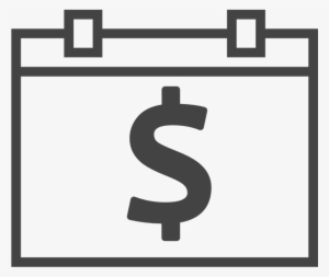 Calendar With A Dollar Sign On It - Icono Calendario Corazon Png