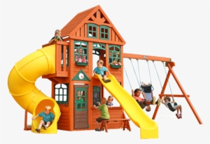 Twin Mountain Swingset - Cedar Summit Twin Mountain Lodge Playset - Do Included)