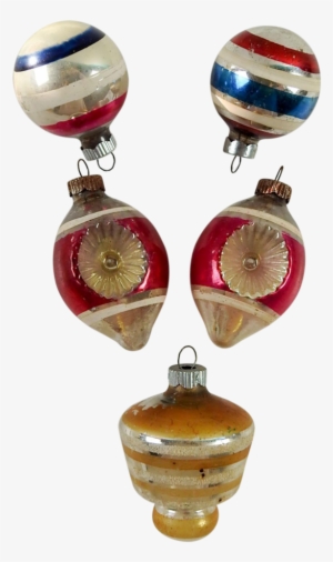 Group Of Vintage Striped Christmas Ornaments - Christmas Day