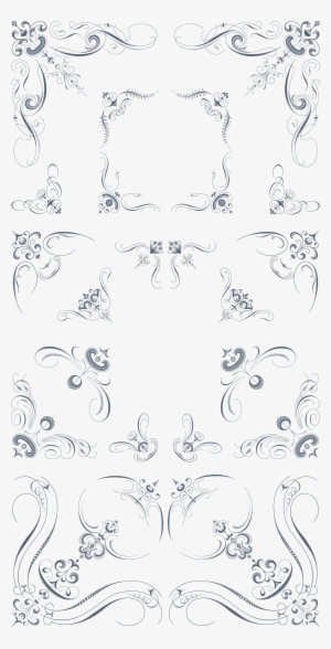 Preview All The Vector Ornaments, Traced By Hand From - Drawing