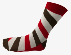 Men's Colorful Stripe Crew Socks W/ Brown, Red And - Sock