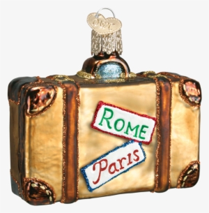 Old World Christmas Vintage Suitcase Glass Christmas - Old World Christmas Suitcase Ornament